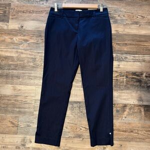NWT Van Heusen Navy Classic Fit Stretch Straight Leg Ankle Pants Size 2 Short